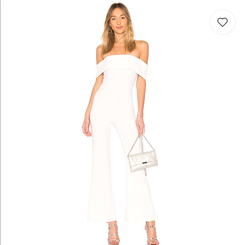 AUBREY OFF SHOULDER JUMPSUIT IN WHITE